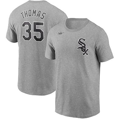 Men's Nike Frank Thomas Gray Chicago White Sox Cooperstown Collection Name & Number T-Shirt