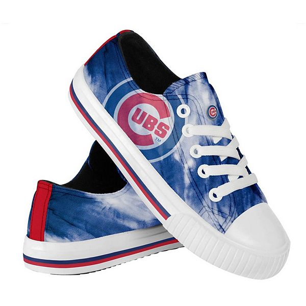 Youth FOCO Chicago Cubs Tie-Dye Canvas Sneakers