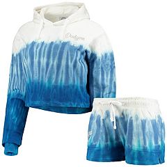 Women's Concepts Sport Cream Los Angeles Dodgers Fluffy Hoodie Top & Shorts Sleep Set Size: Small