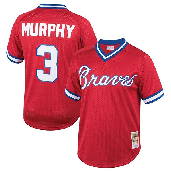 Youth Atlanta Braves Dale Murphy Mitchell & Ness Royal Cooperstown  Collection Mesh Batting Practice Jersey