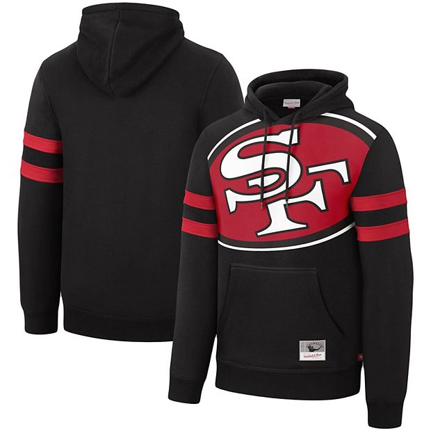 San Francisco 49ers Mitchell & Ness All Over 3.0 Pullover Sweatshirt - Black