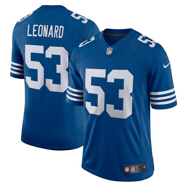 Nike Men's Darius Leonard Royal Indianapolis Colts Player Name and Number  Long Sleeve T-shirt