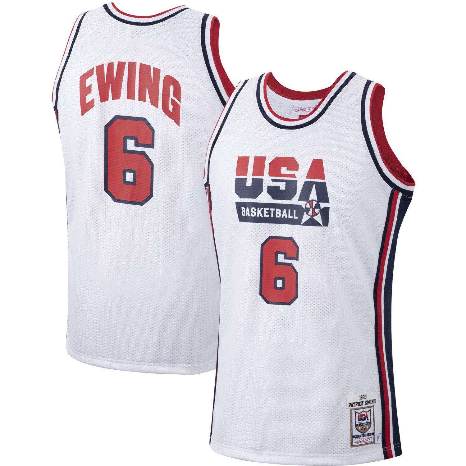 Image for Unbranded Men's Mitchell & Ness Patrick Ewing White USA Basketball Authentic 1992 Jersey at Kohl's.