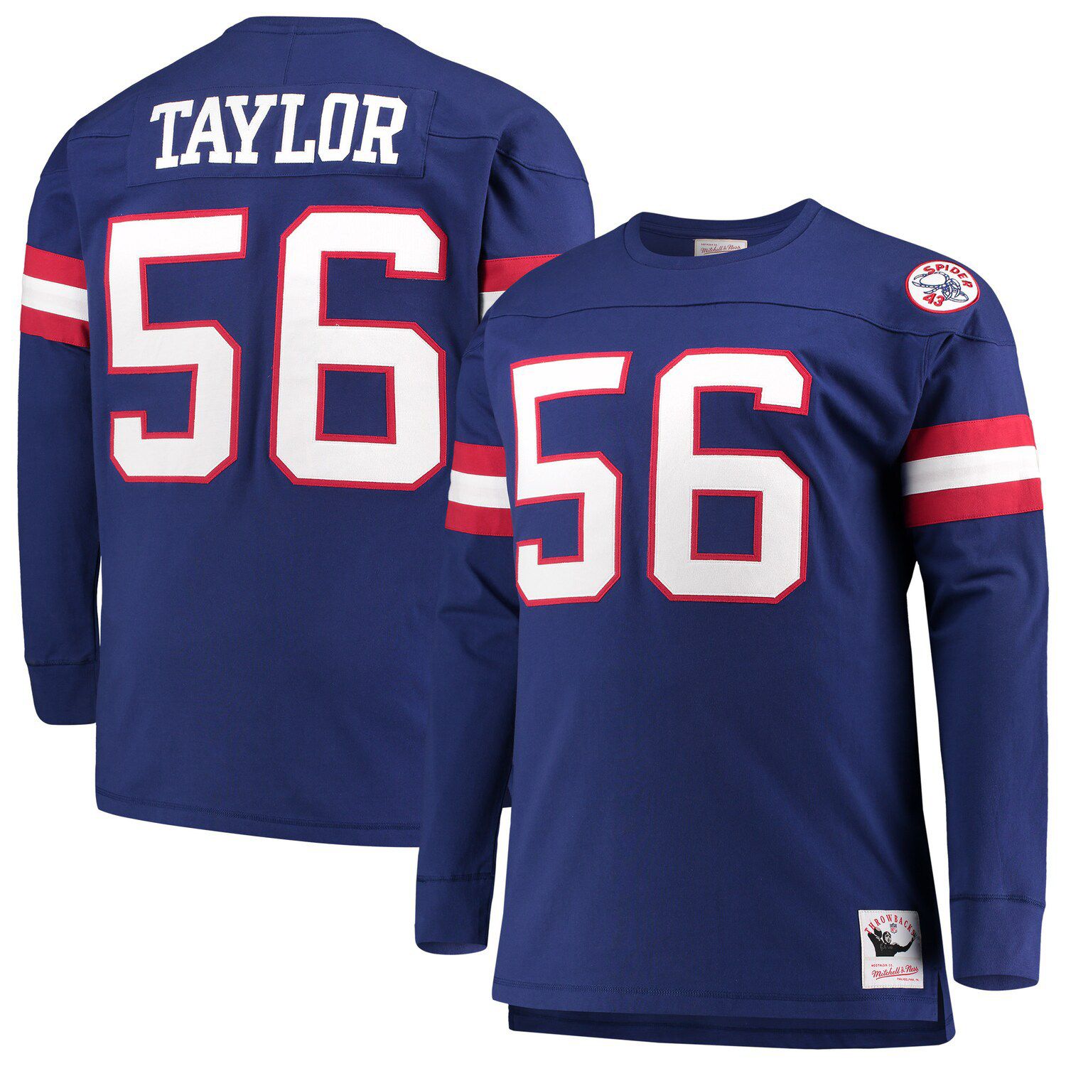 Image for Unbranded Men's Mitchell & Ness Lawrence Taylor Royal New York Giants Big & Tall Retired Player Name & Number Long Sleeve Top at Kohl's.