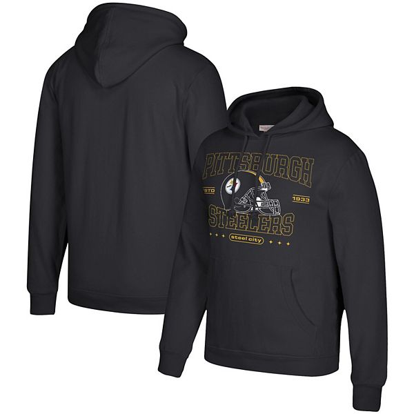 NFL Pittsburgh Steelers Full Zip Fleece Hoodie - Mitchell & Ness