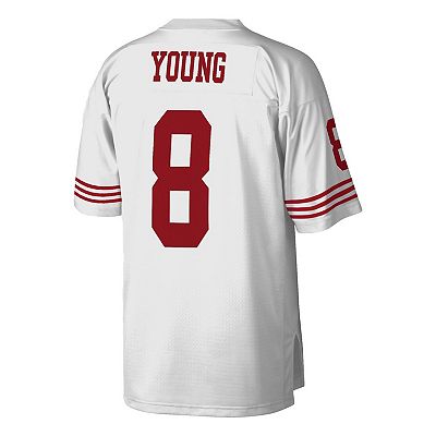 Men s Mitchell Ness Steve Young White San Francisco 49ers Legacy Replica Jersey