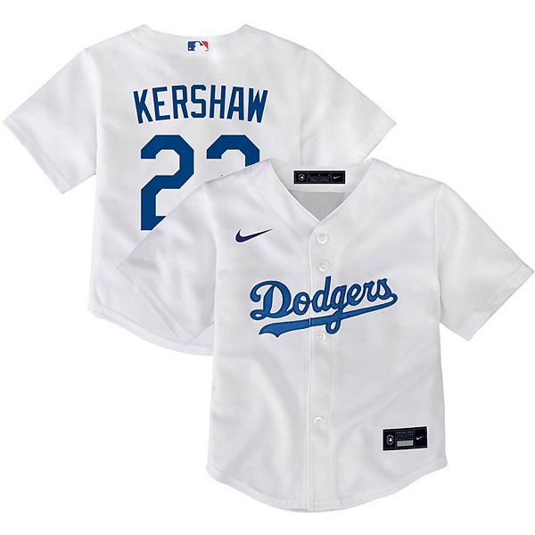 Nike Men's Clayton Kershaw Los Angeles Dodgers Official Player Replica Jersey - White