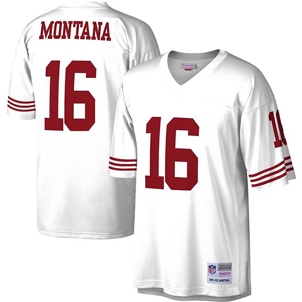 Men's Mitchell & Ness Joe Montana White San Francisco 49ers Legacy Replica  Jersey