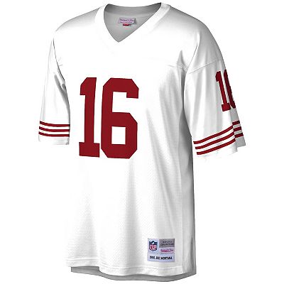 Men s Mitchell Ness Joe Montana White San Francisco 49ers Legacy Replica Jersey