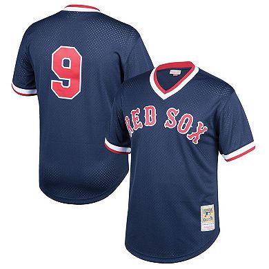 Youth Mitchell & Ness Ted Williams Navy Boston Red Sox Cooperstown Collection Mesh Batting Practice Jersey