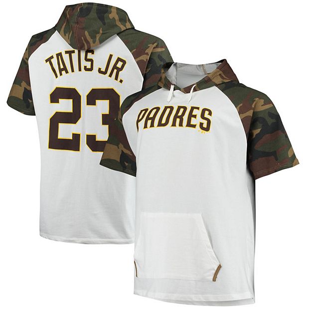 Profile Men's Fernando Tatis Jr. White/Camo San Diego Padres Player Big & Tall Raglan Hoodie T-Shirt
