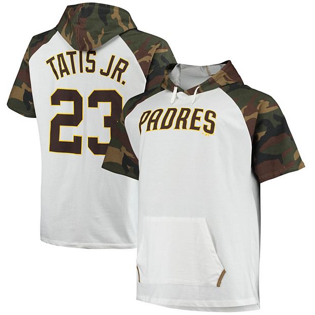 Men's Fernando Tatis Jr. White/Camo San Diego Padres Player Big & Tall  Raglan Hoodie T-Shirt 