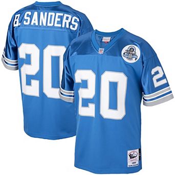Men's Mitchell & Ness Barry Sanders Blue Detroit Lions 1993 Authentic Throwback Retired Player Jersey