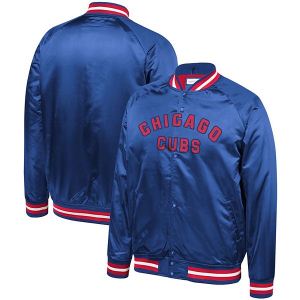 Chicago Cubs Mitchell & Ness Women's Satin Full-Snap Jacket - Royal