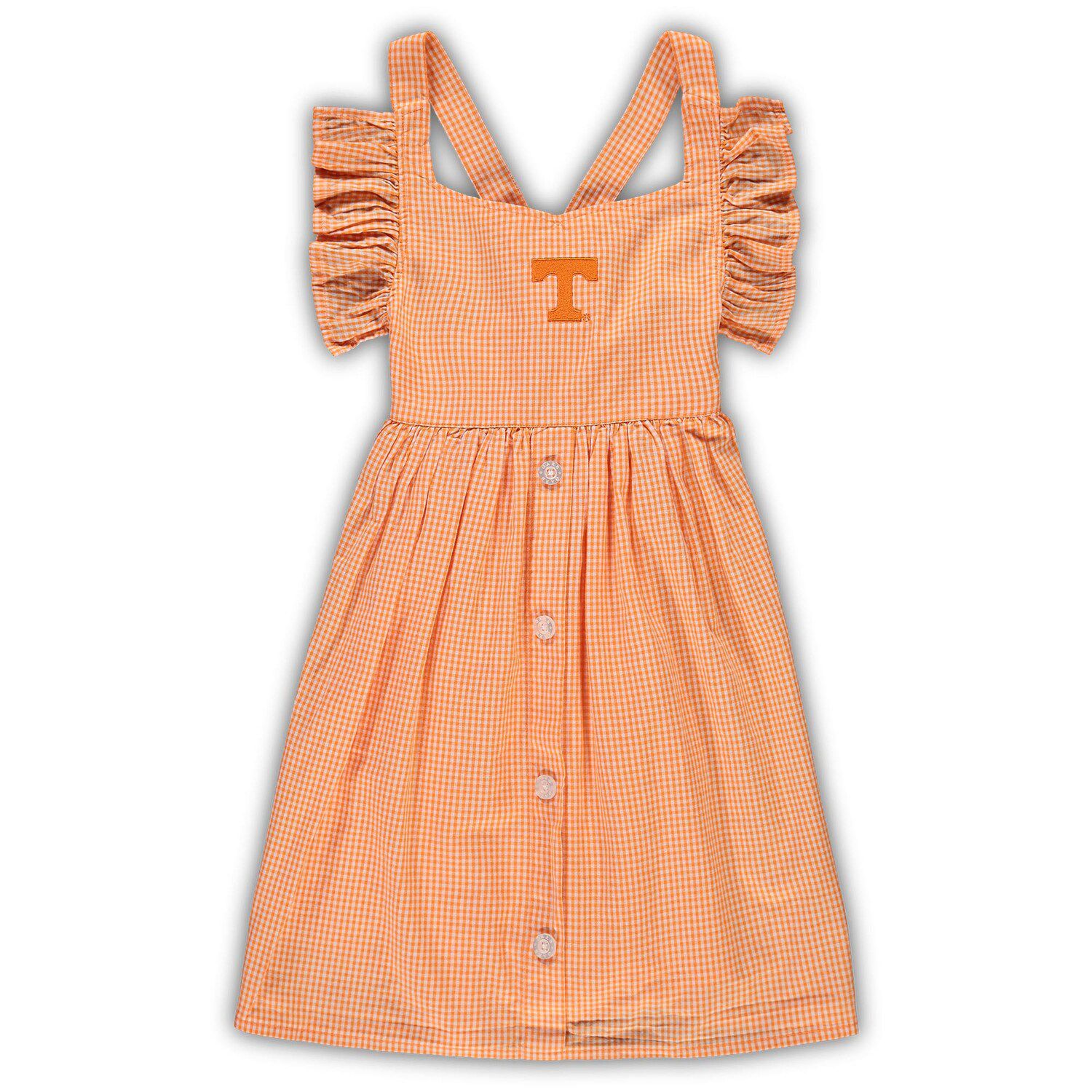Image for Unbranded Girls Toddler Garb Tennessee Orange Tennessee Volunteers Jada Woven Gingham Dress at Kohl's.