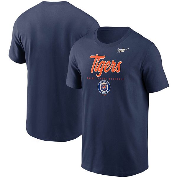 Men's Nike Navy Detroit Tigers Cooperstown Collection Wordmark Script ...