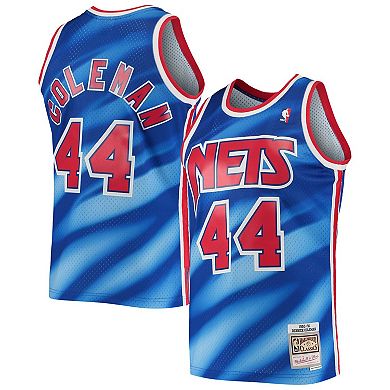 Men's Mitchell & Ness Derrick Coleman Blue New Jersey Nets 1993/94 Hardwood Classics Swingman Jersey