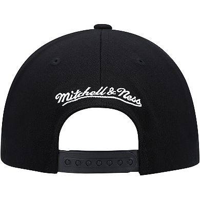 Men's Mitchell & Ness Black Brooklyn Nets Downtime Redline Snapback Hat