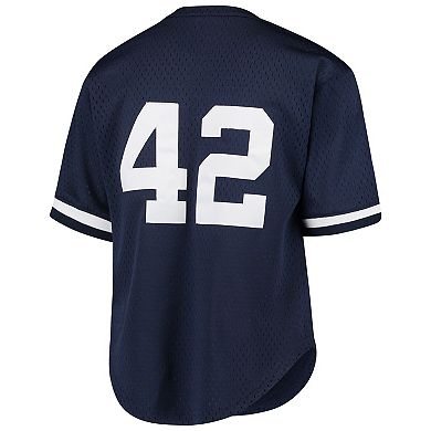 Youth Mitchell & Ness Mariano Rivera Navy New York Yankees Cooperstown Collection Mesh Batting Practice Jersey