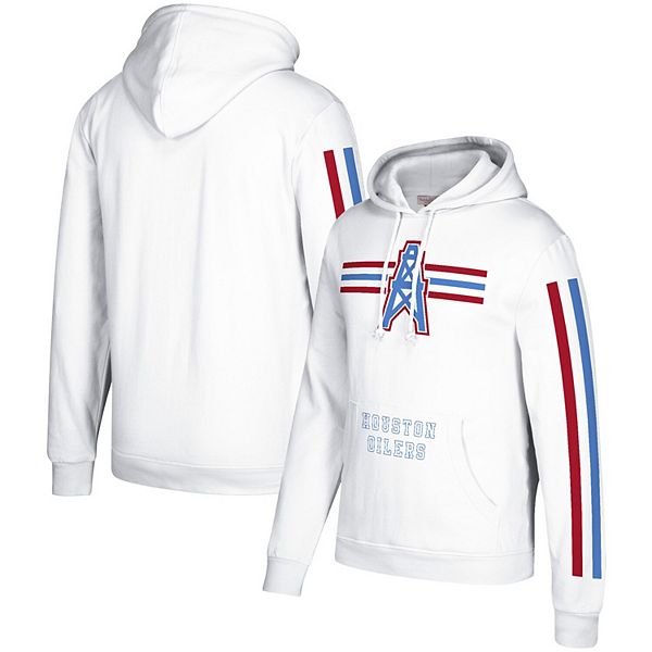 Mitchell & Ness Mens Branded Hoodie Sweatshirt, White