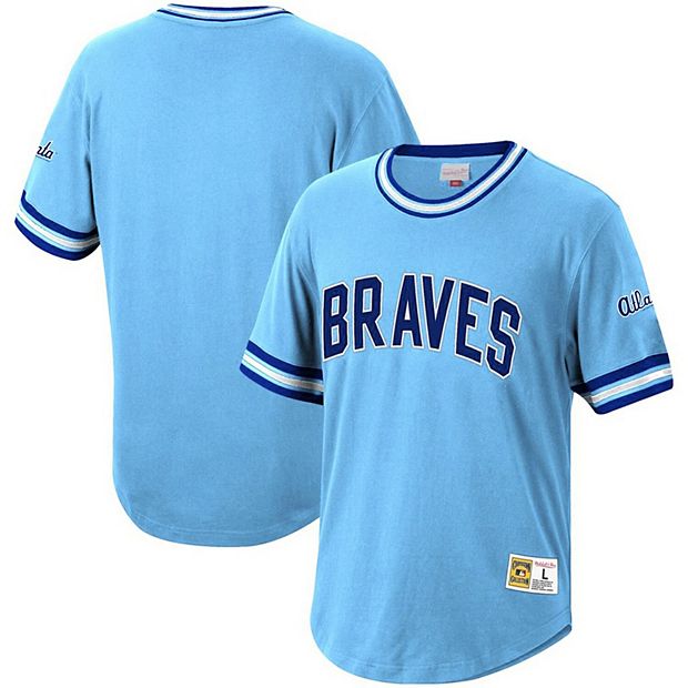 Youth Mitchell & Ness Light Blue Atlanta Braves Cooperstown Collection Wild  Pitch Jersey T-Shirt