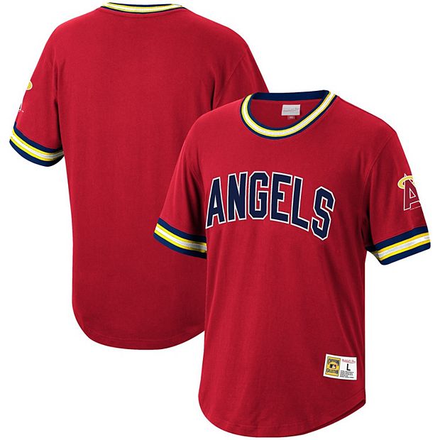 Youth Mitchell & Ness Red California Angels Cooperstown Collection Wild  Pitch Jersey T-Shirt