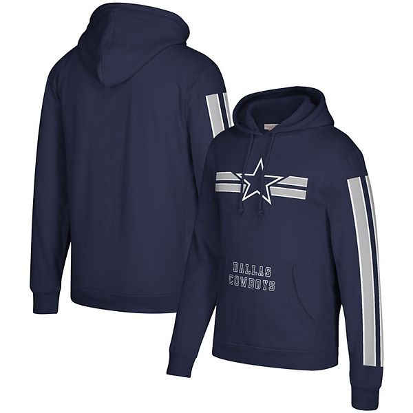 Men's Mitchell & Ness Navy Dallas Cowboys Team Origins Fleece Pullover  Hoodie