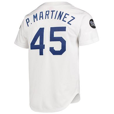 Men's Mitchell & Ness Pedro Martinez White Los Angeles Dodgers 1993 Cooperstown Collection Home Authentic Jersey