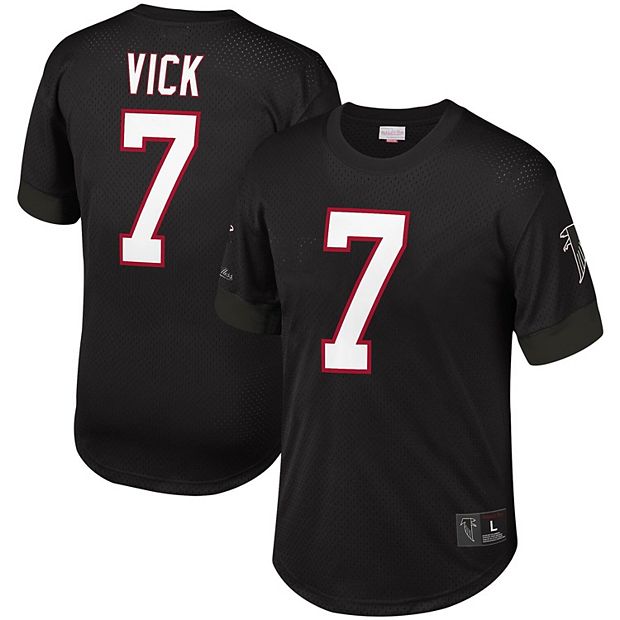 Men's Mitchell & Ness Michael Vick White Atlanta Falcons Retired Player  Name & Number Mesh Top