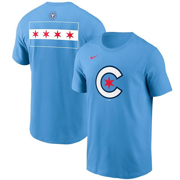 Men's Nike Light Blue Chicago Cubs 2021 City Connect Graphic T-Shirt