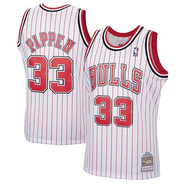 Women's Mitchell & Ness Scottie Pippen White Chicago Bulls 1997 Doodle Swingman Jersey Size: Small