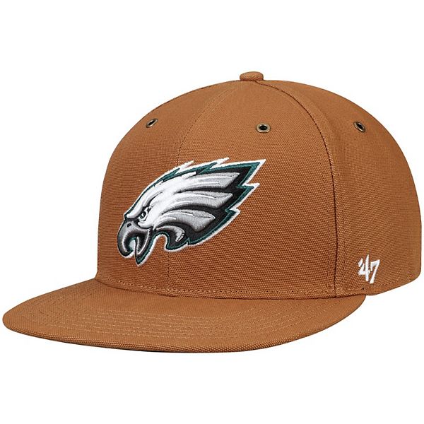 Men's Carhartt x '47 Brown Philadelphia Eagles Captain Snapback Hat