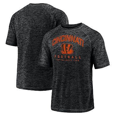 Men's Fanatics Branded Black Cincinnati Bengals Shade Battle Ready Raglan Space-Dye T-Shirt
