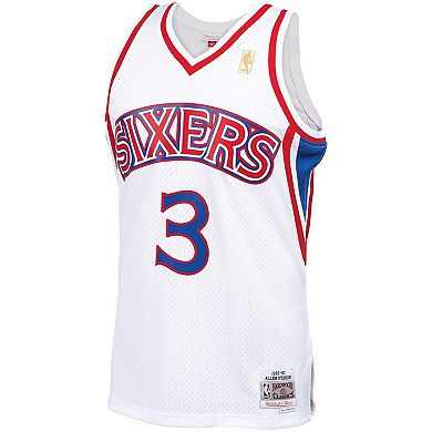 Men's Mitchell & Ness Allen Iverson White Philadelphia 76ers 1996-97 Hardwood Classics Swingman Jersey