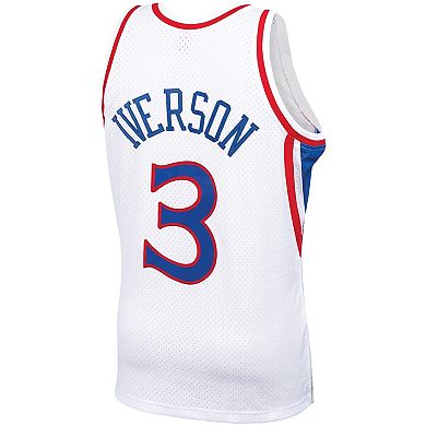Men's Mitchell & Ness Allen Iverson White Philadelphia 76ers 1996-97 Hardwood Classics Swingman Jersey