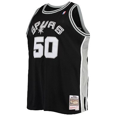 Men's Mitchell & Ness David Robinson Black San Antonio Spurs Big & Tall Hardwood Classics Jersey