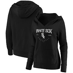 Chicago White Sox Nike Women's Split Wordmark Gym Vintage Raglan  Lightweight Full-Zip Hoodie - Heather Charcoal/Heather Black