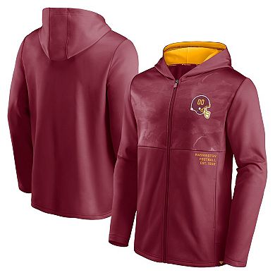 Men's Fanatics Branded Burgundy Washington Football Team Defender Full-Zip Hoodie Jacket