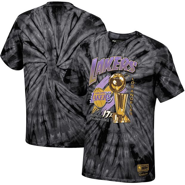 Mitchell & Ness Los Angeles Lakers Short Sleeve Hoodie Sweatshirt in Gray  for Men