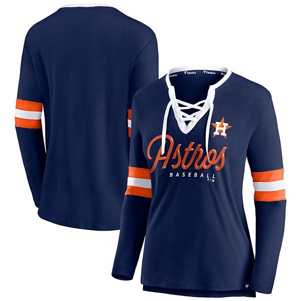 Women's Houston Astros Fanatics Branded Navy Live For It Plus Size Long  Sleeve T-Shirt