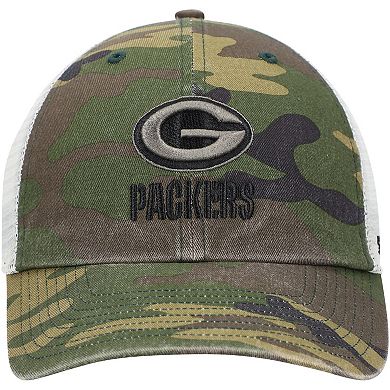 Men's '47 Camo Green Bay Packers Branson MVP Trucker Snapback Hat