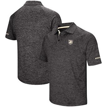 Men's Colosseum Black Army Black Knights Big & Tall Down Swing Polo