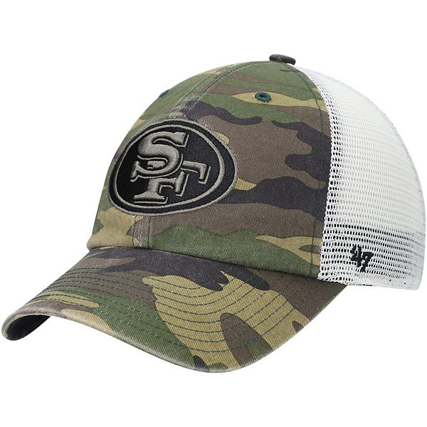 Men's '47 Camo San Francisco 49ers Branson MVP Trucker Snapback Hat