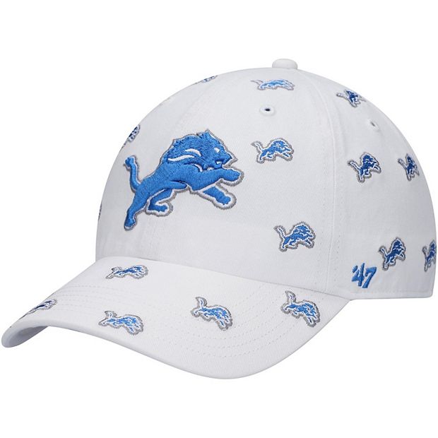 Women's '47 White Detroit Lions Confetti Clean Up Adjustable Hat