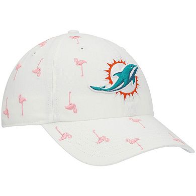 Women's '47 White Miami Dolphins Confetti Clean Up Adjustable Hat