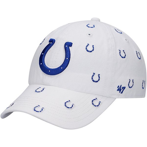 Women's '47 White Indianapolis Colts Confetti Clean Up Adjustable Hat