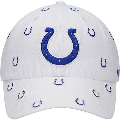 Women's '47 White Indianapolis Colts Confetti Clean Up Adjustable Hat