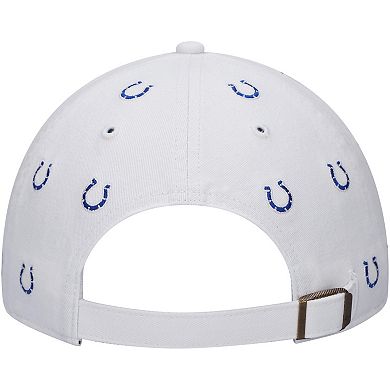 Women's '47 White Indianapolis Colts Confetti Clean Up Adjustable Hat