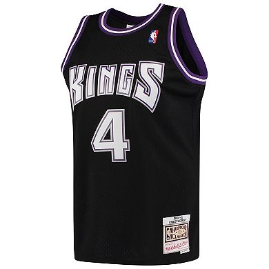 Men's Mitchell & Ness Chris Webber Black Sacramento Kings Hardwood Classics Swingman Jersey