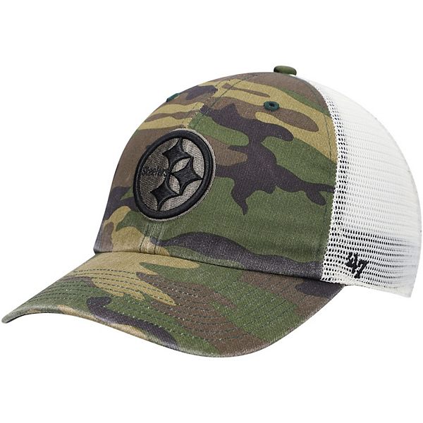 Men's '47 Camo Pittsburgh Steelers Branson MVP Trucker Snapback Hat